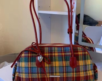 Sac bandoulière vintage style américain pour femme – Sac à main chic et décontracté