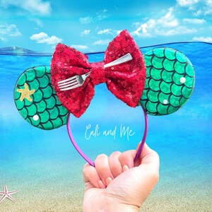 Mermaid Ears, Ariel Inspired Disney Headband, Mermaid Minnie Ears, The Little Mermaid Ears, Mouse Ears for Adults, Mickey Ears, Mouse Ears