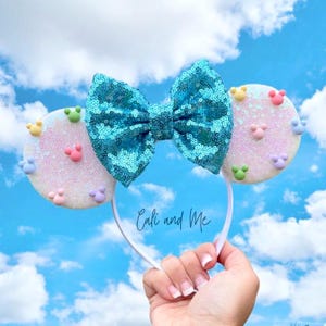 Jeweled Mouse Ears, Pearl Minnie Ears, Mickey Mouse Ears, Minnie Mouse Ears, Mouse Ears, Minnie Ears Headband, Mickey Ears Headband