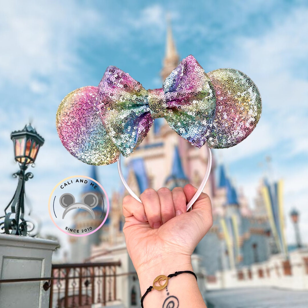 Pastel Rainbow Mickey Ears, Sparkle Mouse Ears, Disneybound 