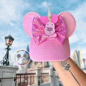 Disneybound Accessories, Mouse Ears Visor, Pink Visor, Piglet Mouse Ears Visor, Minnie Ears Visor, Piglet Inspired Ears, Mickey Ears Visor