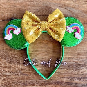 St. Patricks Day Ears, St Pattys Day Minnie Ears,  St Patricks Day Mouse Ears, St. Patricks Day Mickey Ears, Shamrock Ears