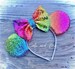 Ombre Pastel Rainbow Mickey Ears, Pastel Rainbow Ears, Rainbow Minnie Ears, Pastel Rainbow Disney Ears, Pastel Rainbow Sequin Mouse Ears