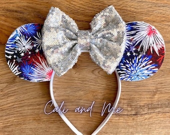 Fireworks Minnie Ears, Fireworks Mouse Ears, Fireworks Mickey Ears, Celebration Ears, Minnie Mouse Ears, Mickey Mouse Ears, Mouse Ears