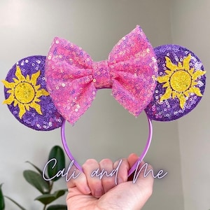 Tangled Ears, Tangled Minnie Ears, Rapunzel Ears, Tangled Mouse Ears, Princess Minnie Ears, Tangled Mickey Ears, Disney Rapunzel ears.