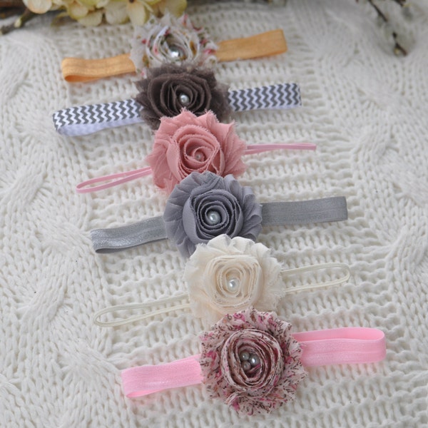 Vintage Headband Set. Shabby Headband. Baby Headband Set.Newborn Gift Set. Infant Gift. Baby Gift