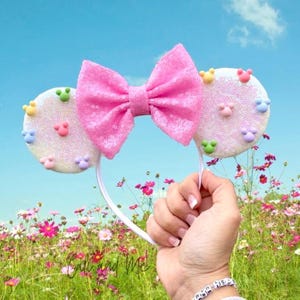 Pastel Mickey Mouse Ears,  Kawaii Minnie Rainbow Headband, Minnie Mouse Ears, Mouse Ears, Minnie Ears Headband, Mickey Ears Headband
