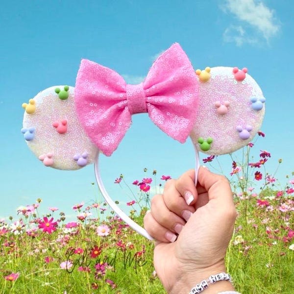 Pastel Minnie Ears,  Kawaii Ears, Minnie Mouse Ears, Mouse Ears, Balloon Mickey Ears, Pastel Disney Ears, Mouse Ears for Adults