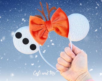 Olaf Mickey Ears Frozen Olaf Mouse Ears Headband Costume Olaf Frozen Hair Accessories Frozen Minnie Ears, Frozen Olaf Mouse Ears Headband