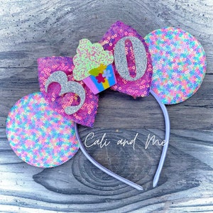 Birthday Mouse Ears, Birthday Disney Ears, Birthday Mickey Ears, Birthday Minnie Mouse Ears, Birthday Minnie Ears, Disney Birthday