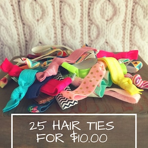 Grab Bag of Hair Ties, Elastic Hair Ties, Bracelets, Teen Girl Gifts, Hair Ties, Ponytail Holder, Bun Holder, Hair Accessories