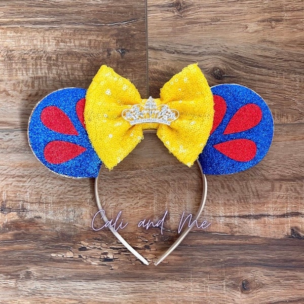 Snow White Ears, Snow White Mouse Ears, Snow White Mickey Ears, Snow White Minnie Ears, Snow White Birthday Party, Snow White Disney Ears