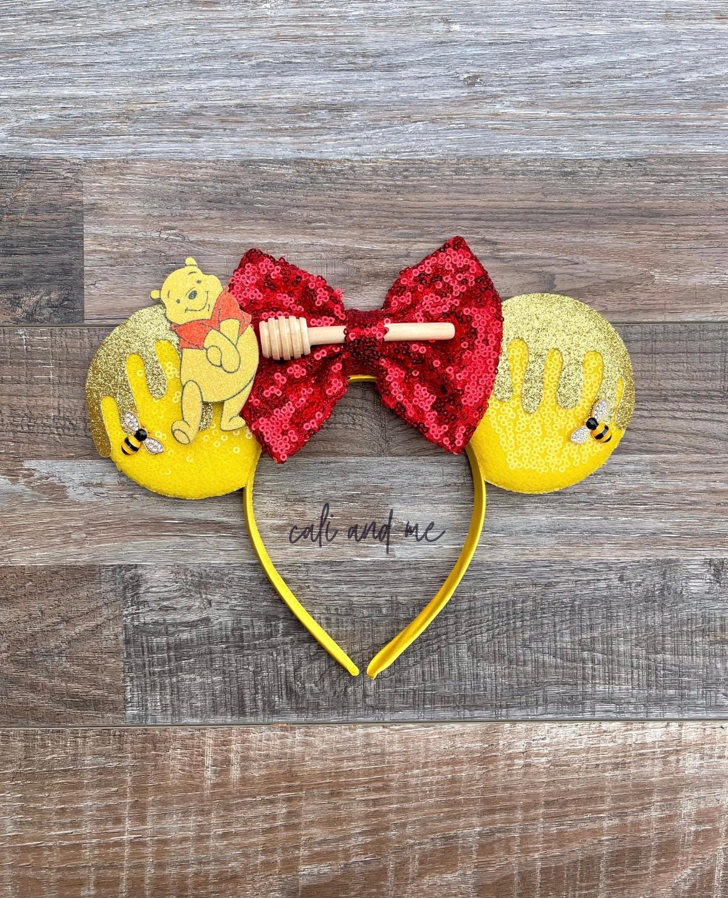 Pooh Inspired Minnie Ears, Mickey Ears, Honey Pooh Bear Ears  display picture 1