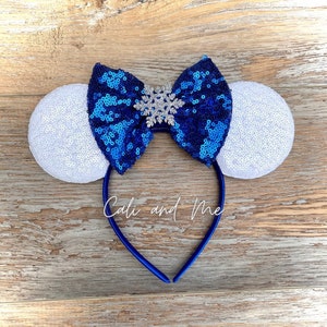 Frozen Inspired Ears, Princess Elsa Minnie Ears, Frozen 2 Elsa Minnie Ears, Frozen Minnie Ears, Minnie Mouse Ears, Frozen 2 Ears, Elsa Ears