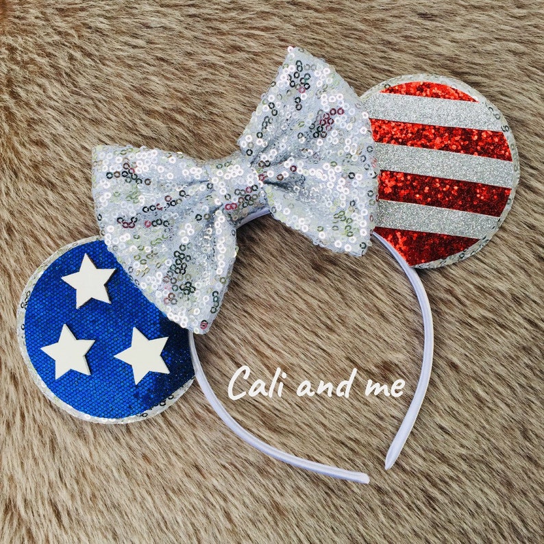 Minnie Ears Patriotic Mickey Mouse Ears 4th of July Ears | Etsy