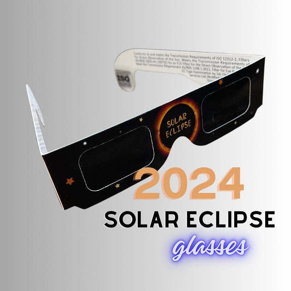 Solar Eclipse Glasses, 2024 Solar Eclipse, Protective Eyewear for Solar Eclipse, Solar Eclipse Eye Glasses, Solar Eclipse Eyewear