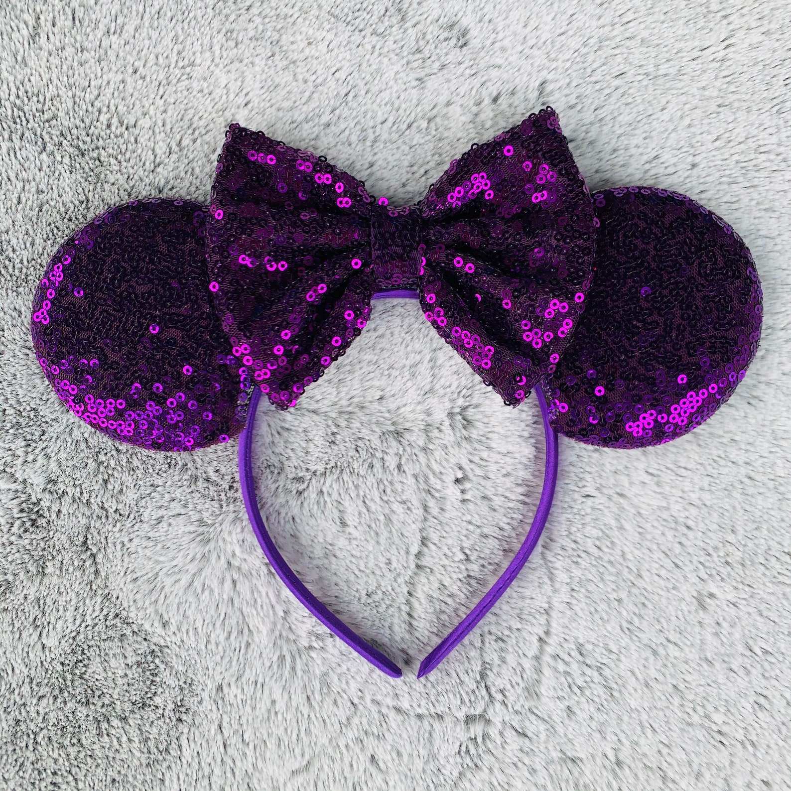 Solid Minnie Mouse Ears Purple Minnie Ears Blue Minnie Ears | Etsy