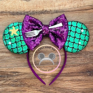 Mermaid Mouse Ears, Mermaid Minnie Ears, Little Mermaid Minnie Ears, Mermaid Princess Ears, The Little Mermaid, Disney Mermaid Ears,
