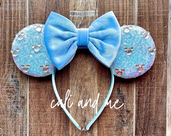 Disney Blue and Gold Starry Mouse Ears Headband Starry Night Mickey Ears - Etsy main image 2