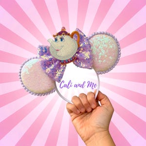 Potts Mickey Ears Mrs Potts Beauty and The Beast Ears, Mrs Potts Minnie Ears, Mickey Mouse Ears, Mrs Potts and Chip Mouse Ears, Belle