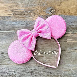 Pink Mouse Ears, Pink Minnie Ears, Pink Minnie Mouse Ears, Baby Pink Minnie Ears, Pink Mickey Ears, Pink Minnie Ears, Pink Disney Ears