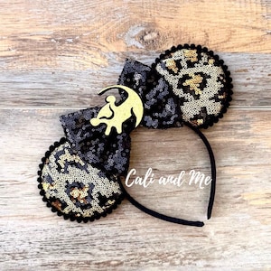 Sequin Lion King Mickey Ears, Animal Kingdom Mouse Ears Headband Disney Safari Minnie Mouse Ears Headband Disney