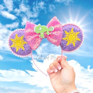 Rapunzel Sun Minnie Ears, Tangled Minnie Ears, Pascal Minnie Ears, Rapunzel Birthday, Tangled Ears, Tangled Mickey Ears, Princess Rapunzel