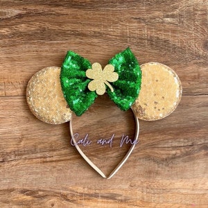 St. Patricks Day Ears, St Pattys Day Minnie Ears,  St Patricks Day Mouse Ears, St. Patricks Day Mickey Ears, Shamrock Ears