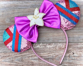 Mulan Ears, Mulan Mouse Ear Headband, Mulan Minnie Mouse Ears, Disney Mulan Ears, Mulan Disney Ears, Mulan Costume Ears, Mickey Mouse Ears