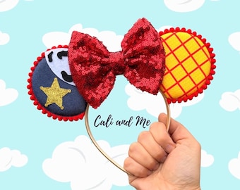 Oreilles de Woody, oreilles de Mickey Toy Story, oreilles de Woody de Mickey, oreilles de Toy Story, oreilles de shérif de Toy Story, oreilles de Minnie inspiration Woody, oreilles de souris
