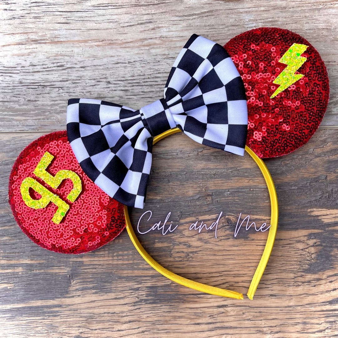 Disney Lightning Mcqueen Ears, Cars Mouse Ears, Disney Cars Mickey Ears