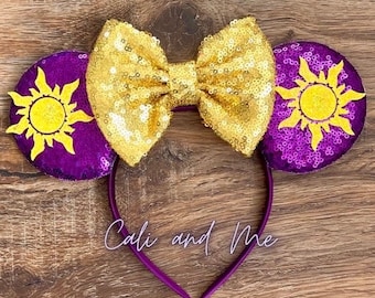 Tangled Ears, Tangled Mickey Ears, Rapunzel Ears, Minnie Mouse Ears, Princess Minnie Ears, Tangled Mickey Ears, Disney Rapunzel ears.