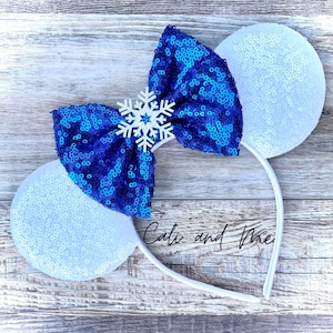 Frozen Ears, Princess Elsa Minnie Ears, Frozen 2 Elsa Minnie Ears, Frozen Minnie Ears, Minnie Mouse Ears, Frozen 2 Ears, Elsa Ears