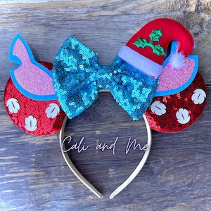 Lilo and Stitch Christmas Ears, Lilo and Stitch Ears, Lilo and Stitch Christmas Minnie Ears, Minnie Ears, Lilo and Stitch Ears