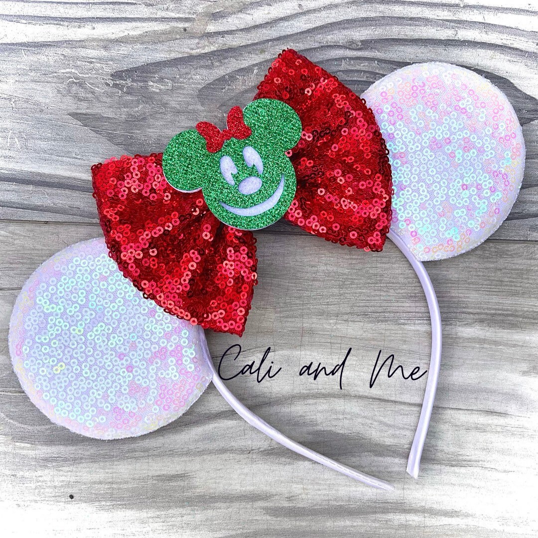 Mickey Mouse Ears, Christmas Minnie Ears, Christmas Mickey Ears
