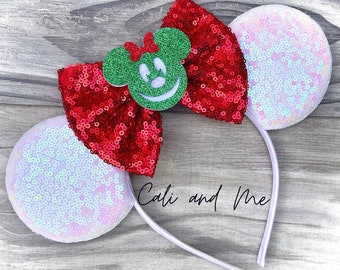 Mickey Mouse Ears, Christmas Minnie Ears, Christmas Mickey Ears, Christmas Minnie Ears, Holiday Minnie Ears, Mouse Ears