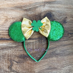 St. Patricks Day Ears, St Pattys Day Minnie Ears,  St Patricks Day Mouse Ears, St. Patricks Day Mickey Ears, Shamrock Ears