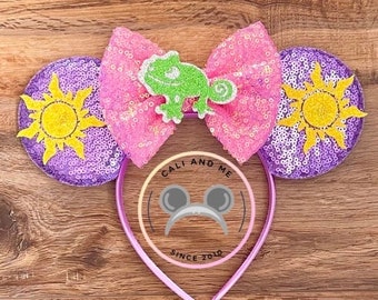 Tangled Ears, Tangled Mickey Ears, Rapunzel Ears, Minnie Mouse Ears, Princess Minnie Ears, Tangled Mickey Ears, Disney Rapunzel ears.