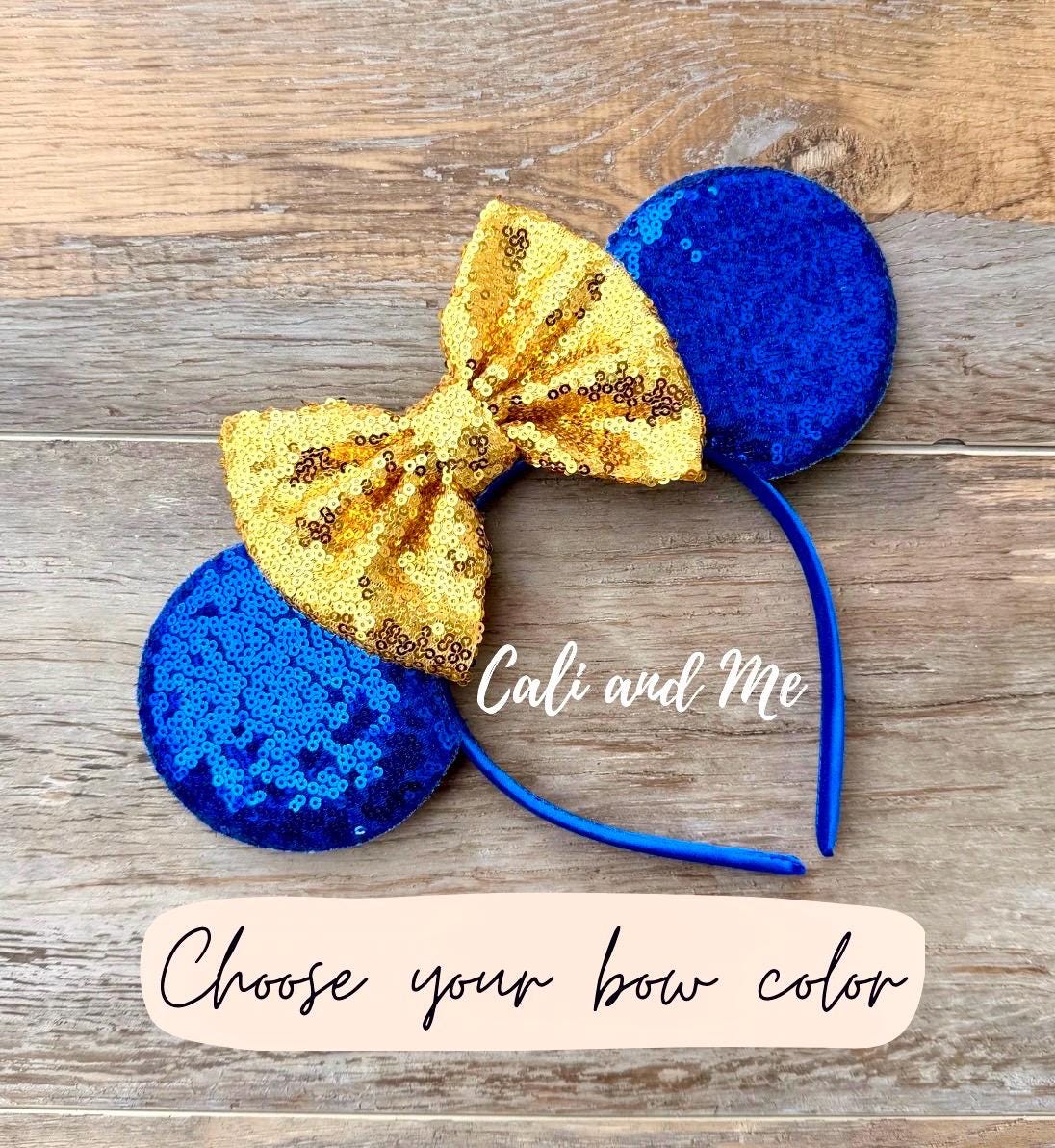 Women\'s Blue Ice Polyester Sequin Bow Mickey Mouse Headband Hair Accessory Amazon.com: WW-WONDERFULWORLD Blue Mouse Ears Headbands With  main image 3