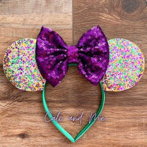 Mardi Gras Ears, Mardi Gras Mickey Ears, Mardi Gras Minnie Ears, Mardi Gras Mouse Ears, Disney Mardi Gras Mouse Ears Headband