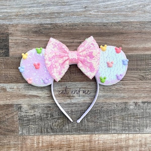 Jeweled Mouse Ears, Pearl Minnie Ears, Mickey Mouse Ears, Minnie Mouse Ears, Mouse Ears, Minnie Ears Headband, Mickey Ears Headband