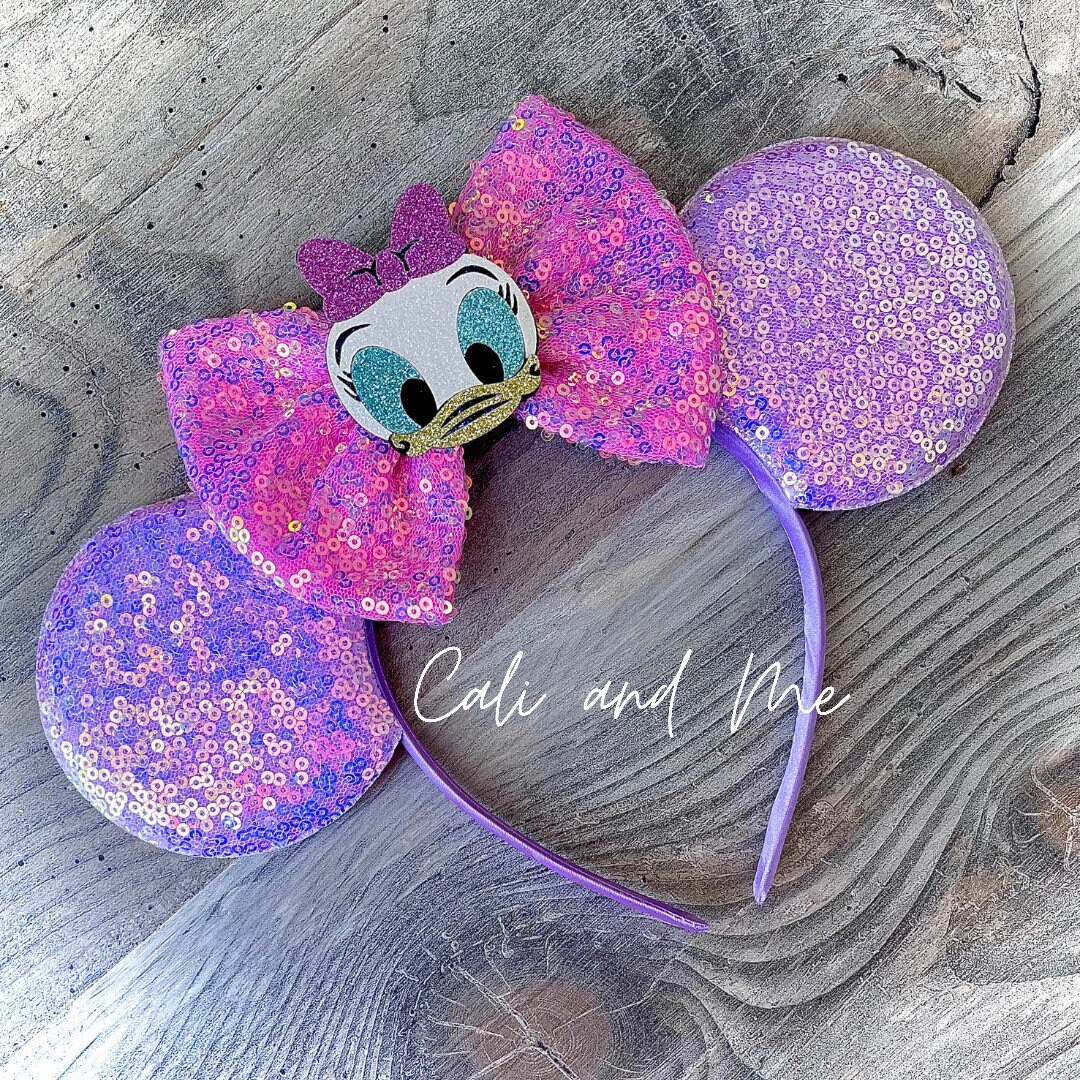 Daisy Duck Ears Disney Daisy Duck Minnie Mouse Ears Disney Etsy