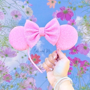 Solid Baby Pink Mickey Ears, Baby Pink Minnie Ears, Baby Pink Sequin Mouse Ears, Pink Mouse Ears, Pink Mickey Mouse Ears, Pink Disney Ears