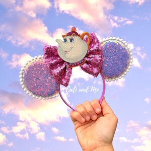 Mrs Potts and Chip Minnie Ears, Beauty and the Beast Mickey Ears, Mrs Potts Ears, Chip Mickey Ears, Belle Mickey Ears, Mrs Pott Mickey Ears image 11