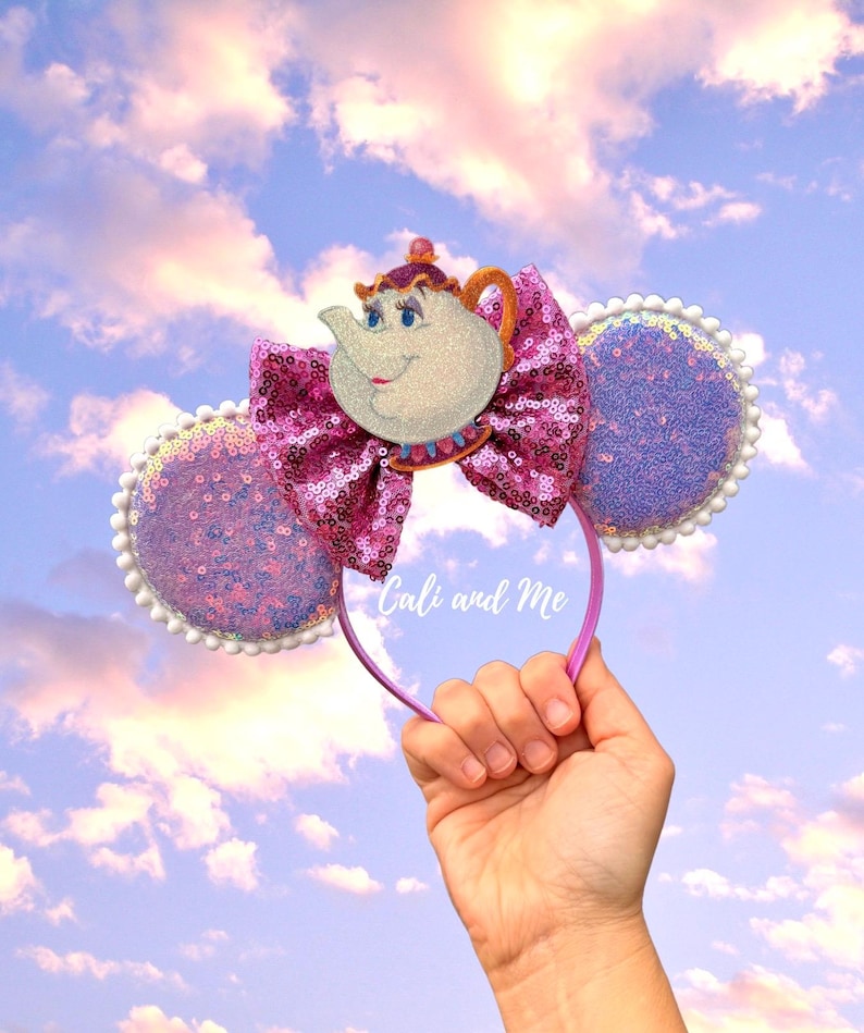 Mrs Potts and Chip Minnie Ears, Beauty and the Beast Mickey Ears, Mrs Potts Ears, Chip Mickey Ears, Belle Mickey Ears, Mrs Pott Mickey Ears image 11