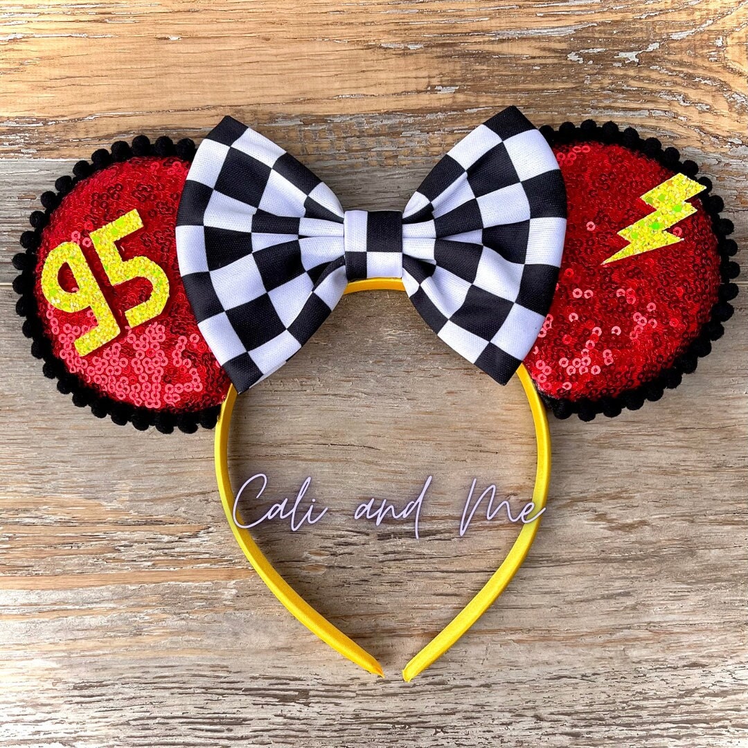 Lightning Mcqueen Ears Cars Mouse Ears Disney Cars Mickey Etsy