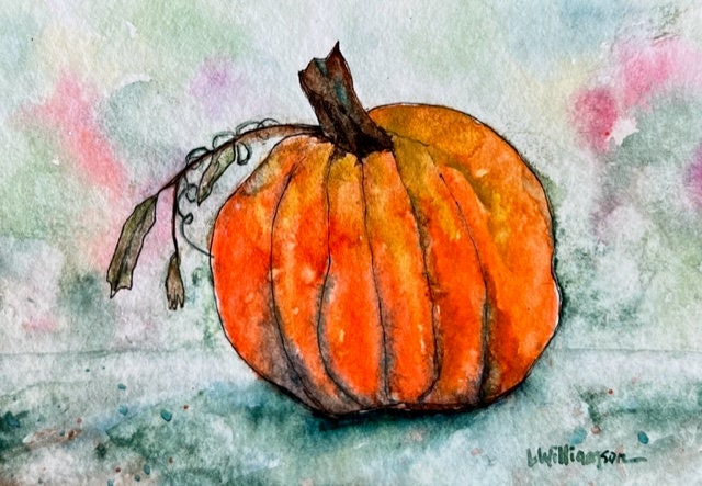 Watercolor for Beginners: Learn to Draw and Paint Autumn Halloween Pumpkin  in Watercolor, Khin