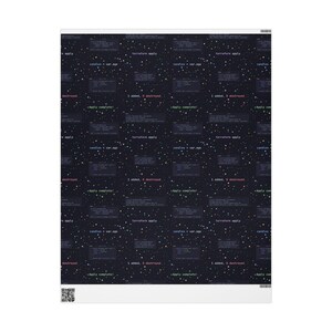 DevOps Engineer Birthday Wrapping Paper | Terraform Cake Code (30"x36")