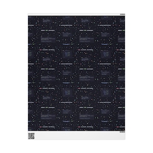 JavaScript Birthday Wrapping Paper | npm install Funny Web Developer Gift Wrap