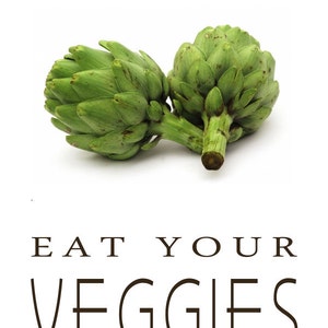 Healthy Diet Eat Your Veggies Kitchen Art Decor DIGITAL PRINT image 3